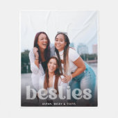 Couverture Polaire Bestie Typographie tendance (Devant)