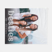 Couverture Polaire Bestie Typographie tendance (Devant (Horizontal))