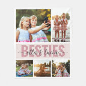 Couverture Polaire Besties Ajouter Vos Noms Photo Collage (Devant)