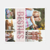 Couverture Polaire Besties Ajouter Vos Noms Photo Collage (Devant (Horizontal))