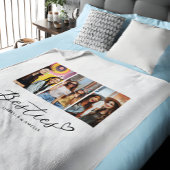 Couverture Polaire Besties BBBF Photo Collage Script Coeur