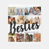 Couverture Polaire BESTIES, Collage de photos et noms | BFF (Devant)