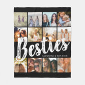 Couverture Polaire BESTIES, Collage de photos et noms | BFF (Devant)
