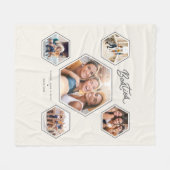 Couverture Polaire Besties Custom 5 Photo Collage Friendship Keepsake (Devant (Horizontal))