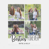 Couverture Polaire Besties Friends Forever Photo Collage (Devant)