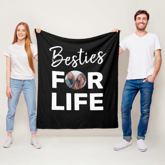Couverture Polaire Besties Moderne BFF Best Friends Photo Fun Anniver (En situation)