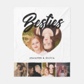 Couverture Polaire Besties Photo Collage avec noms BFF (Devant)