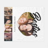 Couverture Polaire Besties Photo Collage avec noms BFF (Devant (Horizontal))