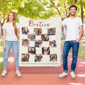 Couverture Polaire Besties Photo Collage Crème Fleece Blanket