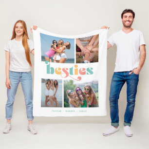 Couverture Polaire Besties Retro 4 Photo Best Friends