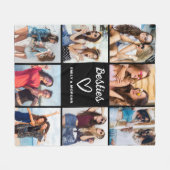 Couverture Polaire Besties Script Cadeau Pour Les Amis Photo Collage (Devant (Horizontal))