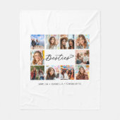 Couverture Polaire Besties Ten Photo collage Modern Script BBF (Devant)