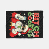Couverture Polaire Better Have My Cookies Santa Claus Christmas Funny (Devant (Horizontal))