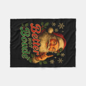 Couverture Polaire Better Not Boude Funny Cajun Christmas Santa  (Devant (Horizontal))