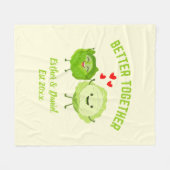 Couverture Polaire BETTER TOGETHER Cute Cabbage Valentine Couples (Devant (Horizontal))