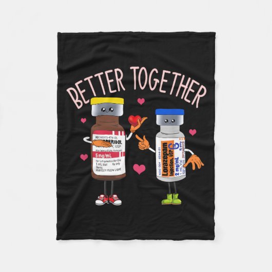 Couverture Polaire Better-together Haldol Ativan Icu Nurse Valentine' (Devant)