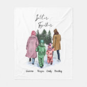 Couverture Polaire Better Together Winter Famille 4 et Noms (Devant)