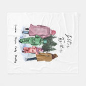 Couverture Polaire Better Together Winter Famille 4 et Noms (Devant (Horizontal))