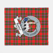 Couverture Polaire Beurre Clan Badge Tartan Plaid (Devant (Horizontal))
