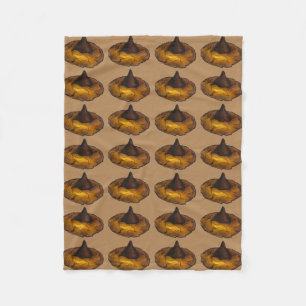 Couverture Polaire Beurre d'arachide de chocolat Fleur de biscuits Bo