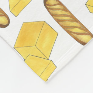 Couverture Polaire Beurre de pain Baguette Français Pain Foodie