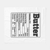 Couverture Polaire Beurre Faits Ingrédients Drôle Fodies Thanksgivin (Devant (Horizontal))