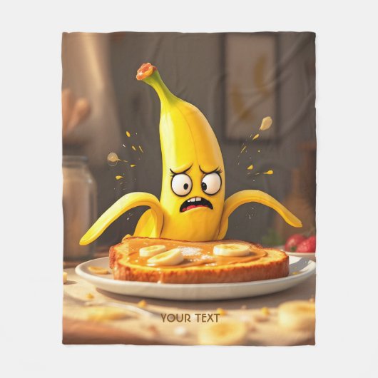 Couverture Polaire Beurre mignon Imaginaire Banane Toast (Devant)