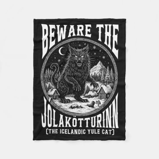 Couverture Polaire Beware The Jolakotturinn Yule Cat Icelandic Christ (Devant)