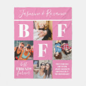 Couverture Polaire BFF Besties Photo Collage rose (Devant)