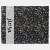 Couverture Polaire BFF Doodles - Faux Parties scintillant Motif (Devant (Horizontal))