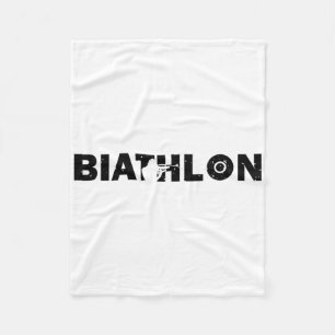 Couverture Polaire Biathlon Drôle Biathlète Tir Ski Cible Sp