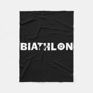 Couverture Polaire Biathlon Funny Biathlète tir Cible Ski Sp