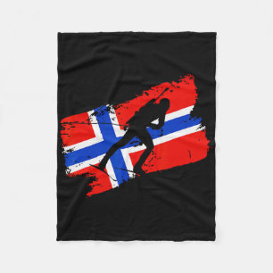 Couverture Polaire Biathlon Norvège Drapeau Norvégien Skin de fond