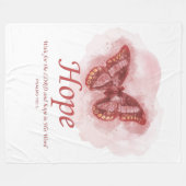 Couverture Polaire Bible du papillon chrétien pour les femmes Verse : (Devant (Horizontal))