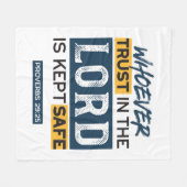 Couverture Polaire Bible Quote Art - Proverbs 29:25 Trust in God (Devant (Horizontal))