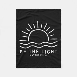 Couverture Polaire Bible Verse Be The Light Matthieu 5 14 Jésus Inspi