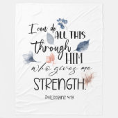 Couverture Polaire Bible verse Floral (Devant)