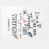 Couverture Polaire Bible verse Floral (Devant (Horizontal))