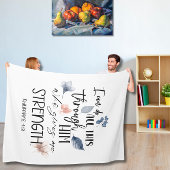 Couverture Polaire Bible verse Floral  