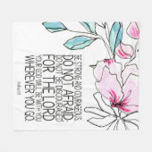 Couverture Polaire Bible verse floral Fleece Blanche (Devant (Horizontal))