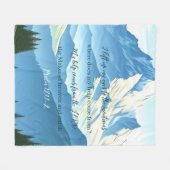Couverture Polaire Bible Verse Psaume 121:1-2 (Devant (Horizontal))