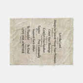 Couverture Polaire Bible Verse Règles de famille (Devant (Horizontal))