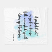 Couverture Polaire Bible verset Bleu Brush Blanche polaire (Devant (Horizontal))