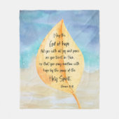 Couverture Polaire Bible verset Feuille polaire Blanche (Devant)