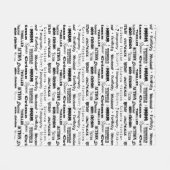 Couverture Polaire Bibliothécaire Anglais Professeur Auteur Noir et B (Devant (Horizontal))