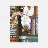 Couverture Polaire Bibliothèque de chats de plateau de livres (Devant)