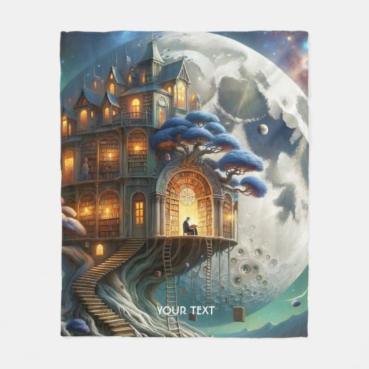 Couverture Polaire Bibliothèque Imaginaire Cute Boy Moon (Devant)