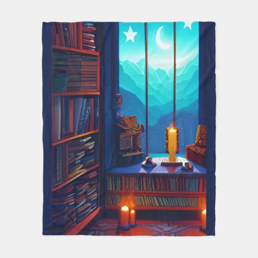 Couverture Polaire Bibliothèque Night Sky (Devant)