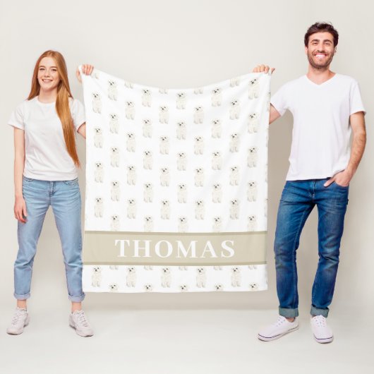 Couverture Polaire Bichon Bologne Havanais Maltais Coton Havapoo (En situation)