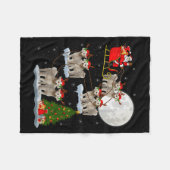 Couverture Polaire Bichon Frise Dog Santa Sleigh Flying Funny Magical (Devant (Horizontal))